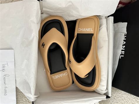 chanel chunky flip flops|chanel boutique online.